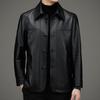 New Genuine Leather Jacket Men's Top Layer Cowhide Jacket Lapel Business Casual Men's Wear