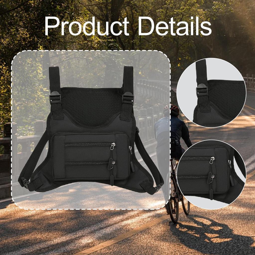 Сумка-нагрудник, регулируемый плечевой ремень, держатель для телефона, беговой жилет для улицы