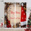 Christmas Decoration Curtain Christmas Tree Christmas Hat Gift Elk Snowflakes New Year Festival 3d Printing Easy To Wash Curtain