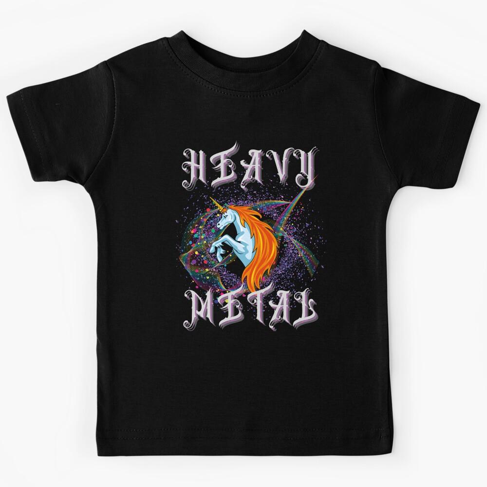 Funny Heavy Metal Unicorn - Punk Rock Fans Kids T-Shirt