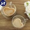 Термостойкая кофейная чашка с двойными стенками, прозрачное сердце в форме любви, стеклянная кружка для молока, сока, чая