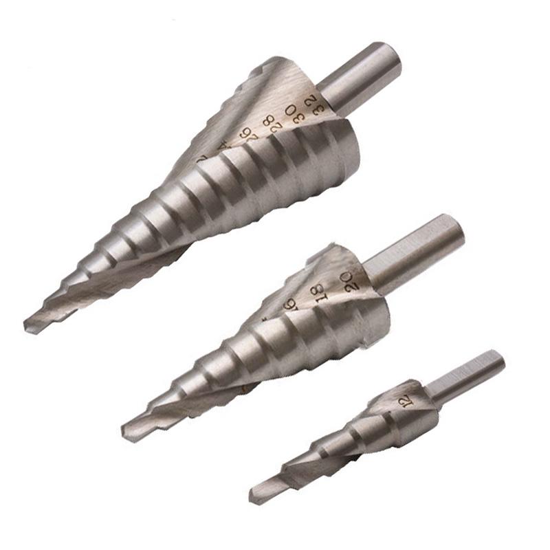 HSS Speed Steel Spiral Step Cone Drill Bit Setfor Stainless Steel Cutting