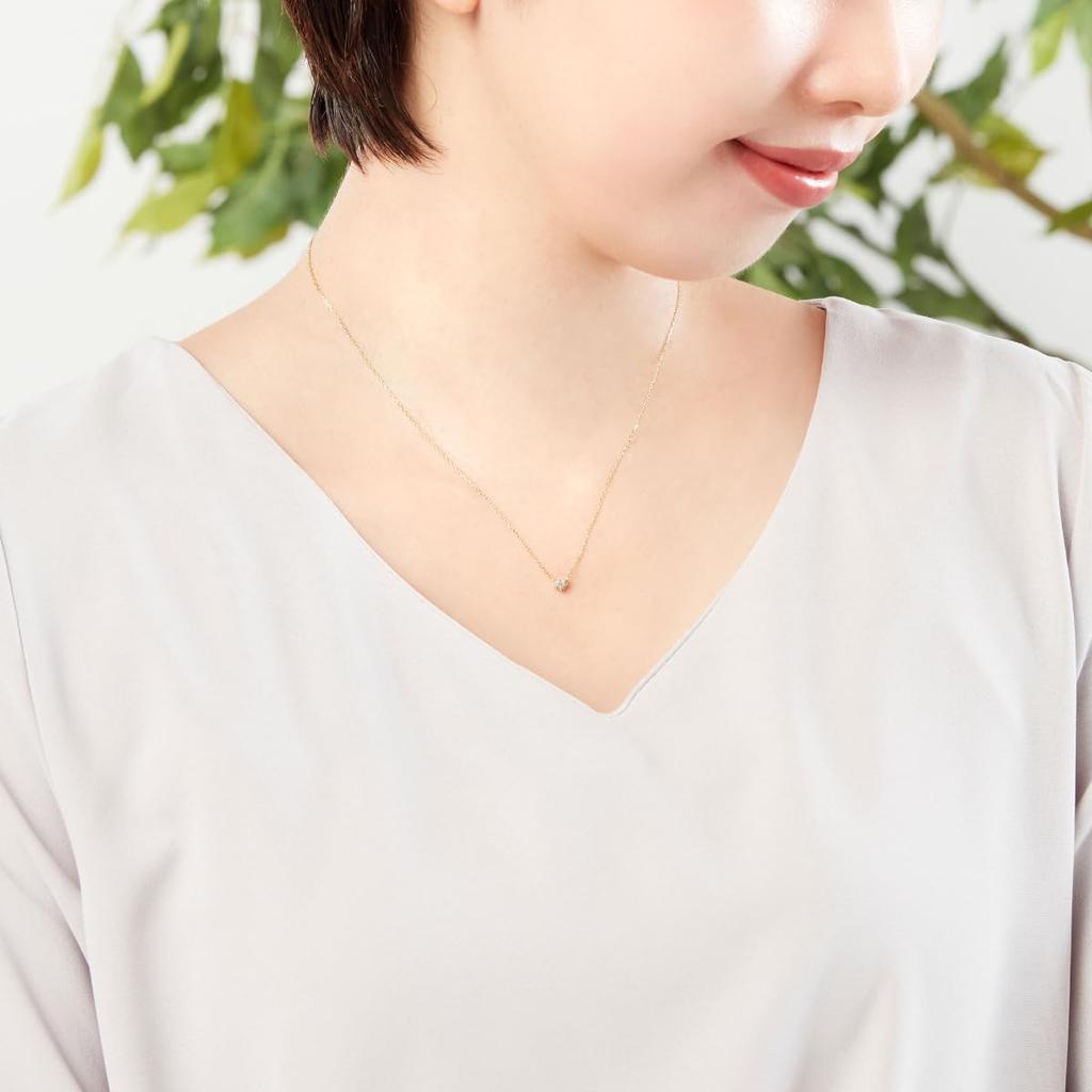 Vendome K10 Yellow Gold Necklace Diamond GJVN051940DI [VIHA Aoyama]