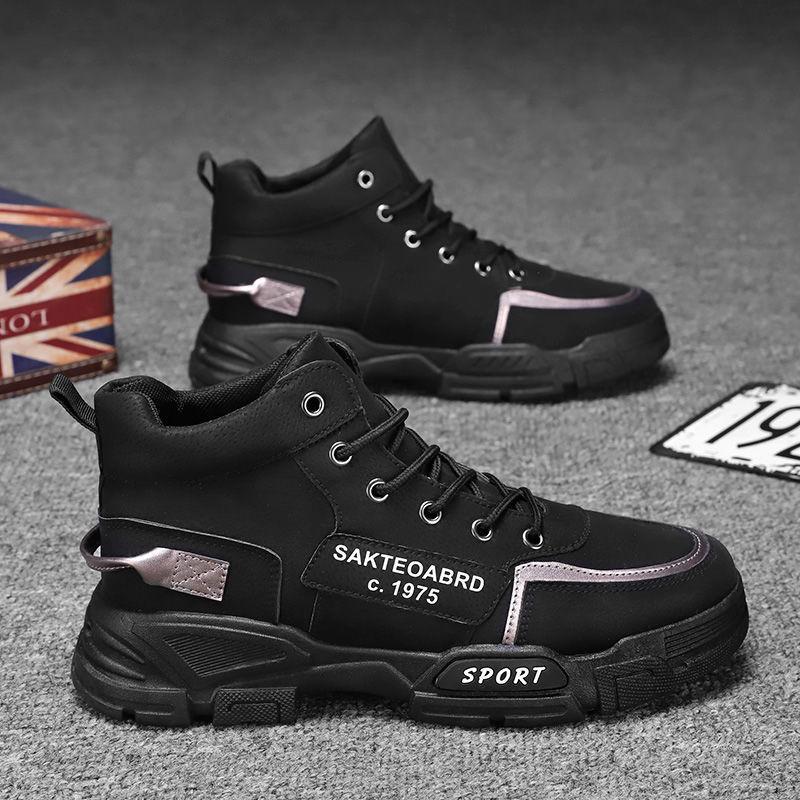 2025 autumn new Martin boots men's casual versatile breathable sports shoes Korean version of British style tooling big head shoes tide