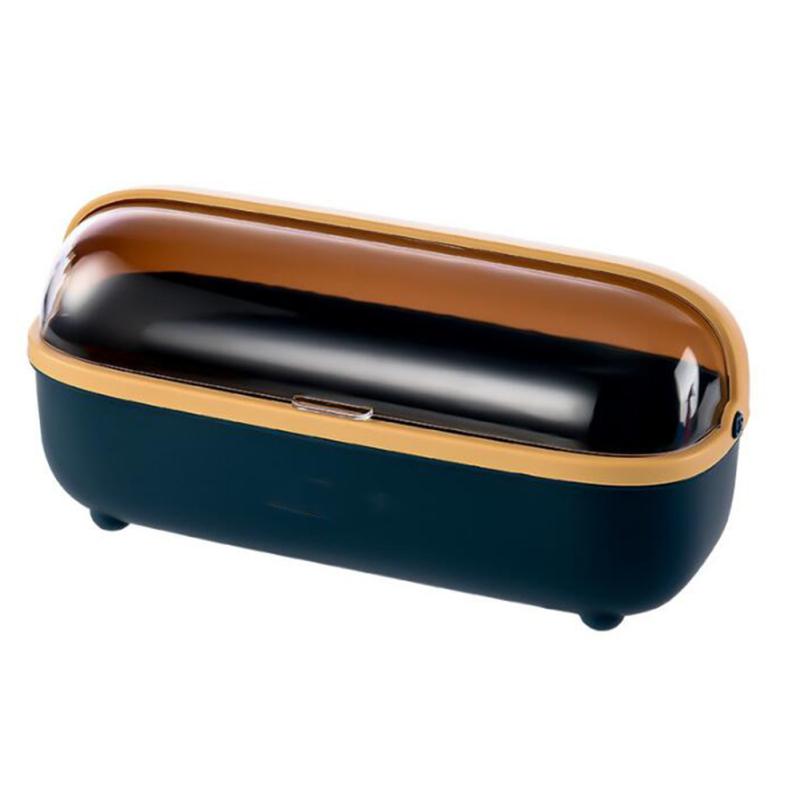 Прозрачный пыленепроницаемый кухонный ящик для хранения с 4 отделениями, ящик для приправ, полое дно