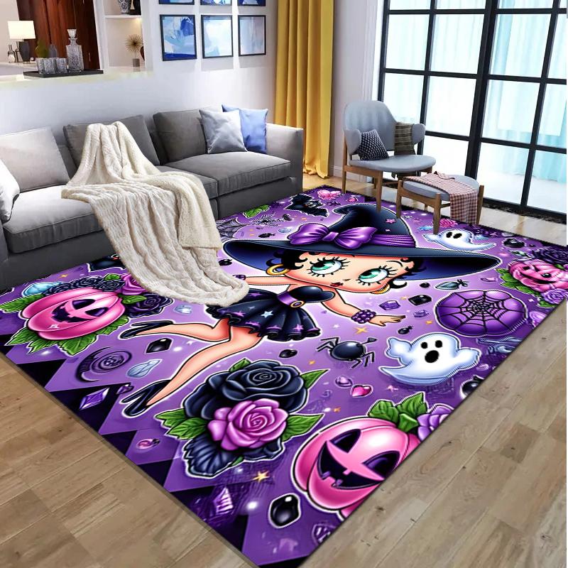 Betty Boop Pattern Rug, Indoor/Outdoor Mat, for Picnic, Gameroom, Bedroom, Office, Living Room, Home Decor Carpet, Birthday Gift
