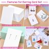 100pcs Card 6x9cm Earrings Necklaces Display Cards for Jewelry Boxed and Packaging Cardboard Hang Tag Card Ear Studs Paper
