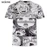 SCIONE Мужская модная футболка с коротким рукавом Ahegao Anime Leisure с 3D принтом
