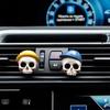 Car Air Freshener Vent Clip Skull Car Air Freshener Diffuser 2Pcs Skull Car Air Freshener Clips Car Diffuser Odor Eliminator For
