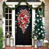 Sweet Christmas Wreath Garland Candy Cane Bow Ornament Xmas Front Door Hanging Wall Home Decor