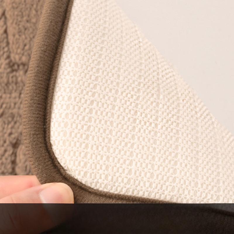 Coral Fleece Emboss Bathroom Cashmere Thickening Mat Bath Non-slip Carpets In Wash Basin Bathtub Side Floor Rug Shower Room Doormat Memory Foam 3D Pad