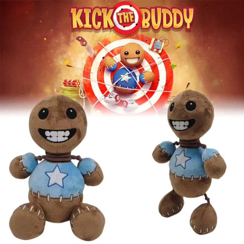 Мягкая игрушка Kick The Buddy, Кристально-мягкий мех, Коричневый, Высота 30 см, Наполнитель из ПП хлопка
