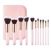 SIXPLUS 11-Piece Makeup Brush Set, Noble Gold, Classic Series, Soft, Cute, Pink
