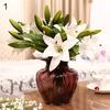1 Pc 3 Heads Sweet Artificial Flower Fake Lily Floral Home Wedding Party Decor