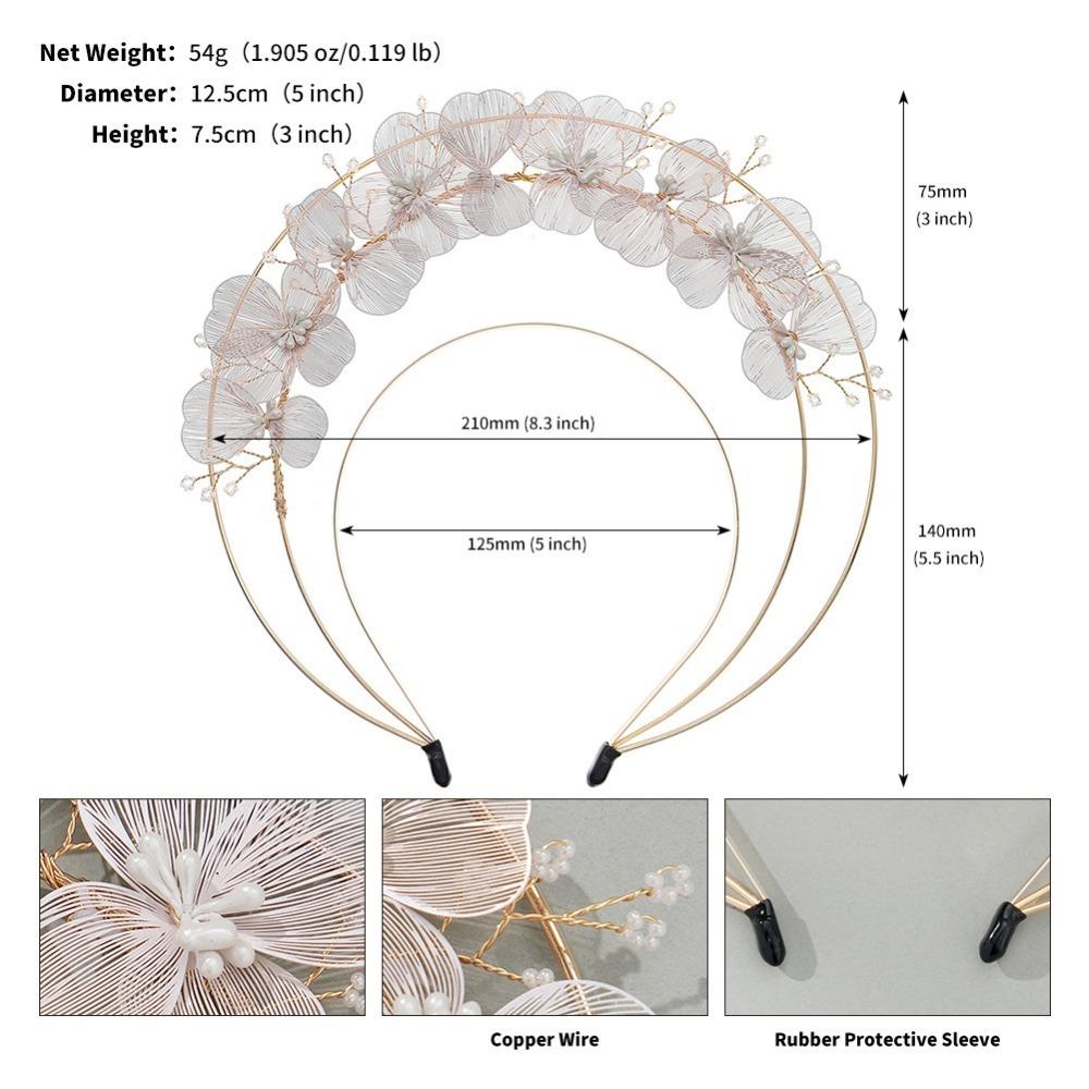 Обруч для волос Crystal Goddess Halo Солнце Барокко Жемчужина Обруч для волос Крестная мать Тиара Корона Лолита Аксессуар