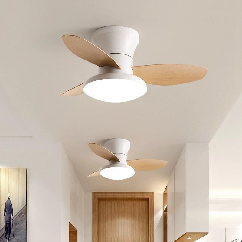Household Frequency Conversion Ceiling Fan Light Kitchen Bedroom 3 Colors Light Adjustable Electric Ceiling Fan Lamp