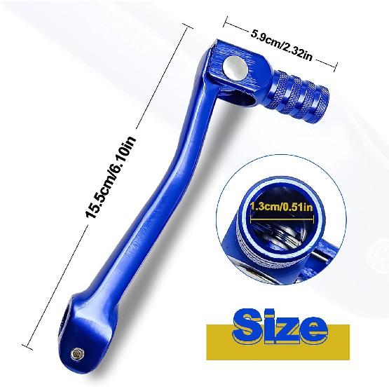 Folding Gear Shifter Shift Lever Pedal CNC Compatible with 50cc 70cc 90cc Blue