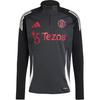 Manchester United Slim Fit Versatile Long Sleeve Football Shirt Men Tops Black Gray IS8082