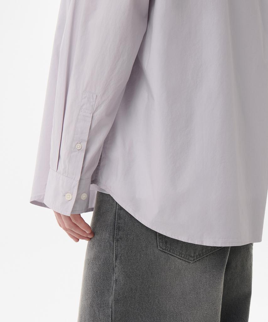 MUSINSA STANDARD Relaxed Soft Poplin Shirt [Purple Grey]