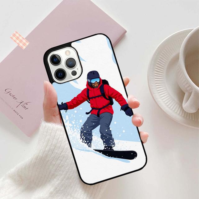Чехол для телефона Ski Neige Snowboard для iPhone 17 Air 15 16 16e 11 12 13 14 Pro Max Чехол для iPhone 17 Air Max Plus coque Fundas