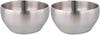 IMEEA Rice Stainless Ramen Noodle Bowls for and Buckwheat Set of Silver Bowls, Steel, Bowls, Udon, Soba, Noodles, Heat-Resistant, Double-Layered,