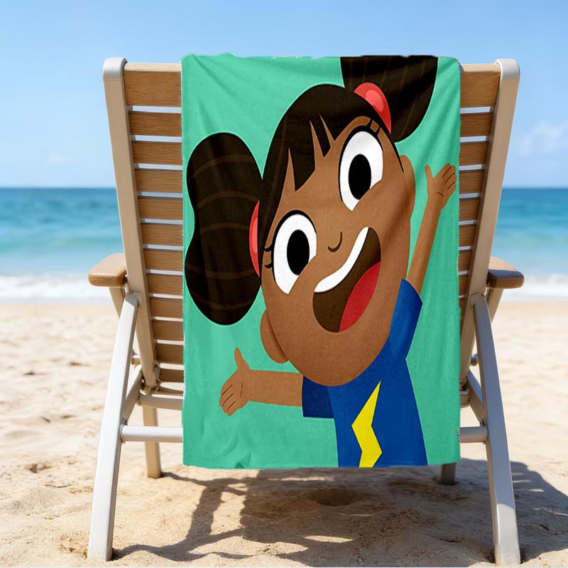 Ultra-Soft Beach Towel with Yakka Dee Theme,Ideal for Pool - Camping, Diving - Perfect Travel Essential, Vibrant Beach Towel.