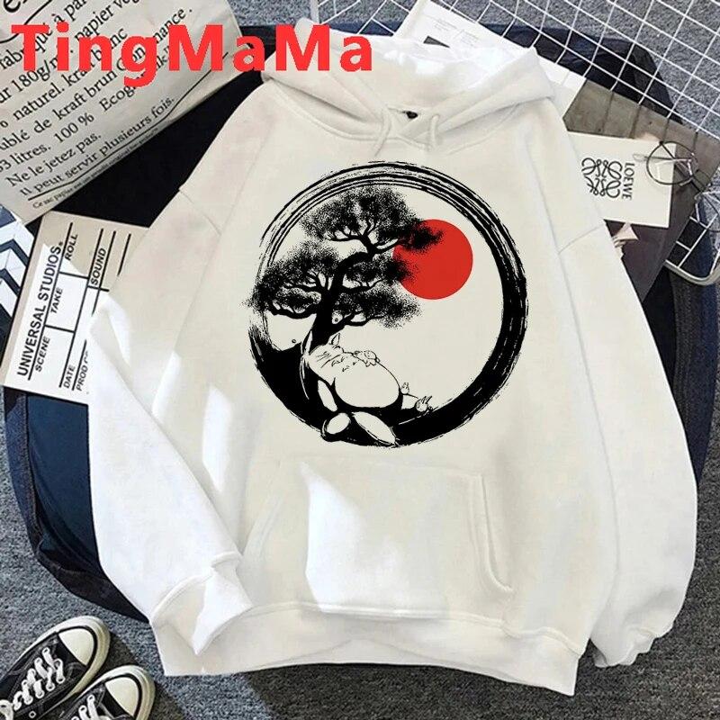Толстовки с капюшоном из японского аниме, женские толстовки с капюшоном Kawaii Miyazaki Hayao, уличная одежда с рисунком унисекс, толстовки в стиле Харадзюку, женские унисекс