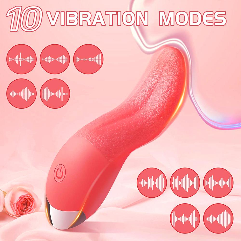10 Mode Tongue Licking Vibrator Mini Sex Toys for Women Clit Stimulator G-spot Nipple Female Masturbator Couples Product