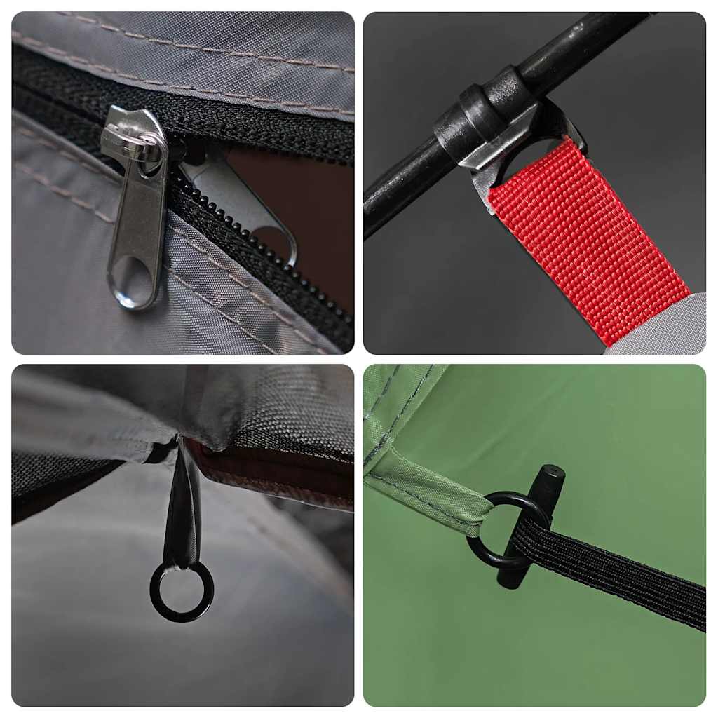 Tunnel Tent for 4 Persons Green Waterproof