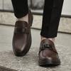 Genuine Leather Men's Shoes Classic Gentleman Business Style Formal Party Daily Office Quality Outdoor Adult Shoes Black Brown