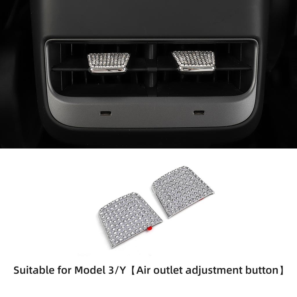 Для Tesla Model 3 ModelY Роскошный Алмазный патч Автомобильный руль Центральный контрольный держатель для чашки Воздуховыпускное отверстие Интерьер