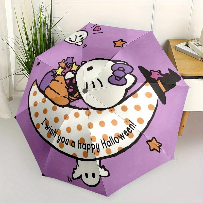 1pc Halloween Ghost Stars Moon Umbrella with Plastic Handle,Suitable for All Seasons Home Travel Outdoor UmbrellaSanlio335