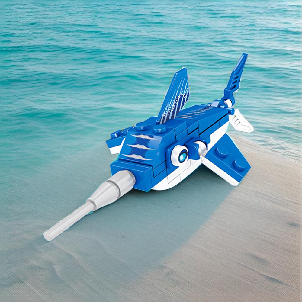 Мини-конструкторы для игрушек глубоководных животных в Большом океане: Изучение глубоководных существ и детские головоломки