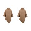 Autumn and Winter Women Solid Loose Bat Sleeve Cross Border Cloak Cardigan Knitwear O-Neck Sweater