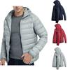Men's Autumn Winter Style Light Weight Feather Down Cotton Coat Hooded Coat
