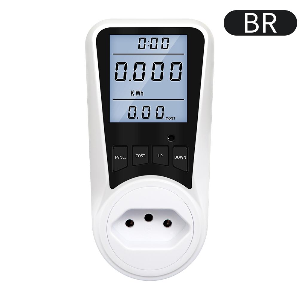 Digital Wattmeter AC Energy Socket Power Meter Electricity Usage Monitor Socket Kilowatt Wattage Voltage Meter with Backlight