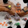 Мультяшные Хэллоуин Паук Летучая мышь Фигурки Смола Ремесло 3D Микро Пейзаж Статуя Дома с привидениями Сделай сам Милые Миниатюры Тыквенные Украшения