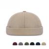 Trendy Retro Hip-hop Landlord Hat Melon Rind Hat Smooth Board Without Brim Tang Hat