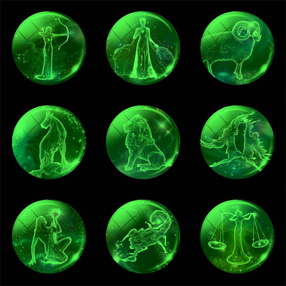 Светящийся брелок светится в темноте 12 знаков зодиака сфера шар хрустальные брелоки Скорпион Лев Созвездие Близнецов подарок на день рождения