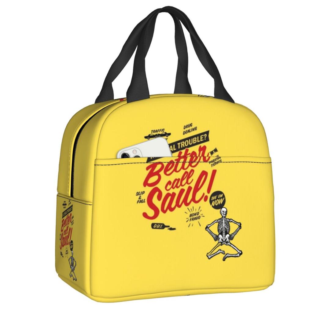 Distressed Breaking Bad Resuable Lunch Box for Women Multifunction Los Pollos Hermanos Cooler Thermal Food Insulated Lunch Bag