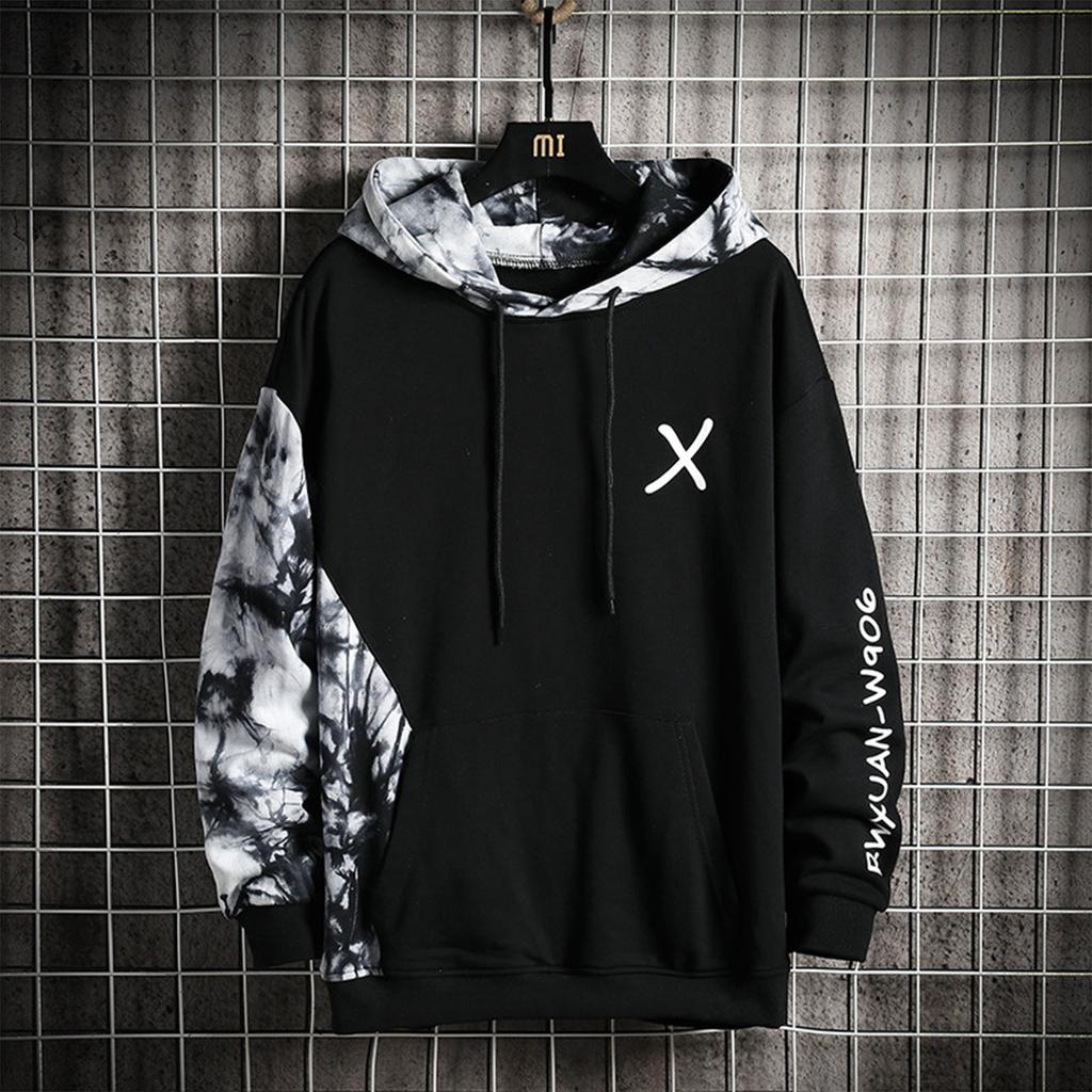 (SU)Весенне-осенний мужской пуловер-свитер с капюшоном и длинными рукавами, молодежное свободное платье для молодых пар