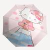 1pc Hello Kitty Cherry Blossom Umbrella - Automatic Opening & Closing, Portable 3-Fold Design with Iron Frame, Outdoor Umbrella for Festivals, Fans, T