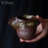 Ручная Работа Грубая Керамика Обжиг Дровами Справедливая Чашка Ретро Диспенсер для Чая Чайное Море Огненный Знак Глазурь Кунг-фу Гон Дао Бэй