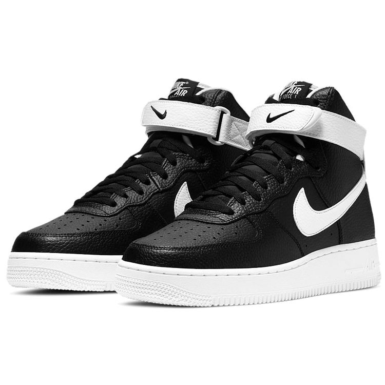 Nike Air Force 1 07 Высокие черные белые мужские кроссовки CT2303-002