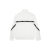 New Balance Logo Full-Zip Woven Jacket Asia Sizing 'White Black' Unisex AMJ22350-WT