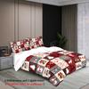 3 шт. Комплект постельного белья с принтом на рождественскую тематику, узор с рождественскими елками и оленями, рождественский подарок