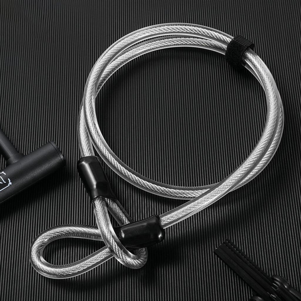 Security Bicycle Steel Cable Strong 12mm Coated Double Loop Anti Theft