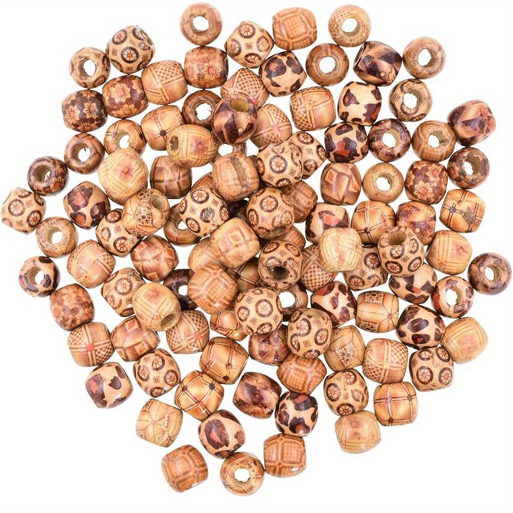 8/18/28 штук деревянных ретро круглых бусин из натурального дерева для рукоделия, бусин-разделителей, браслетов, ожерелий, сережек, брелоков