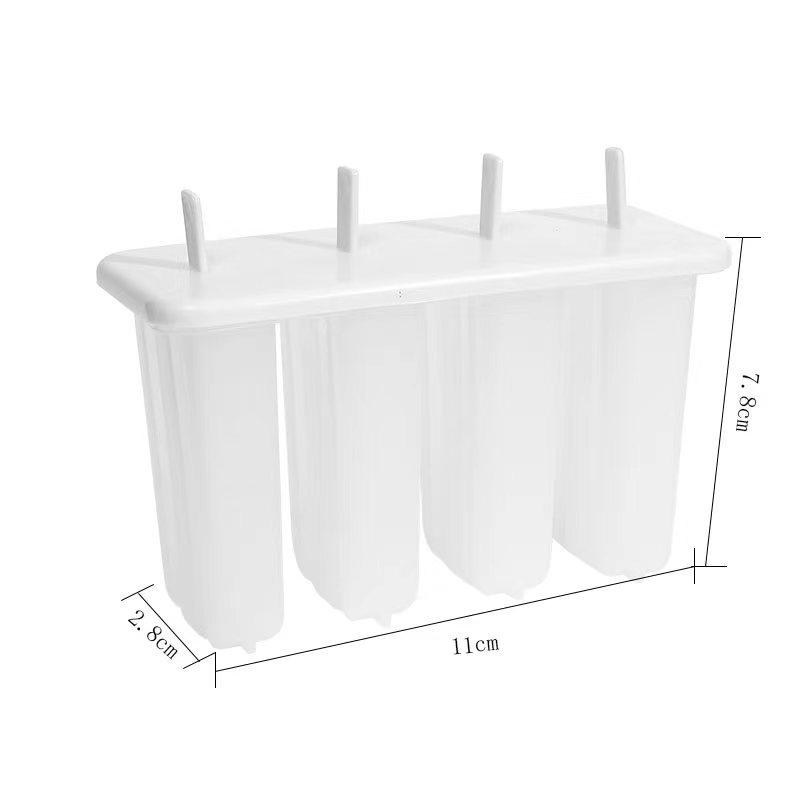 4 Ice Popsicle Mold with Stick&Lid Set Ice Cream Mold Popsicle Ice Cream Mold Ice Tray Diy Ice Cream Reusable Kitchen Tools