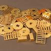 Медный счетный аппарат Руи, модель 1:6 1:12 миниатюрных золотых слитков и монет для кукольного домика, декор для кукольного домика, игрушки для детских ролевых игр, подарок